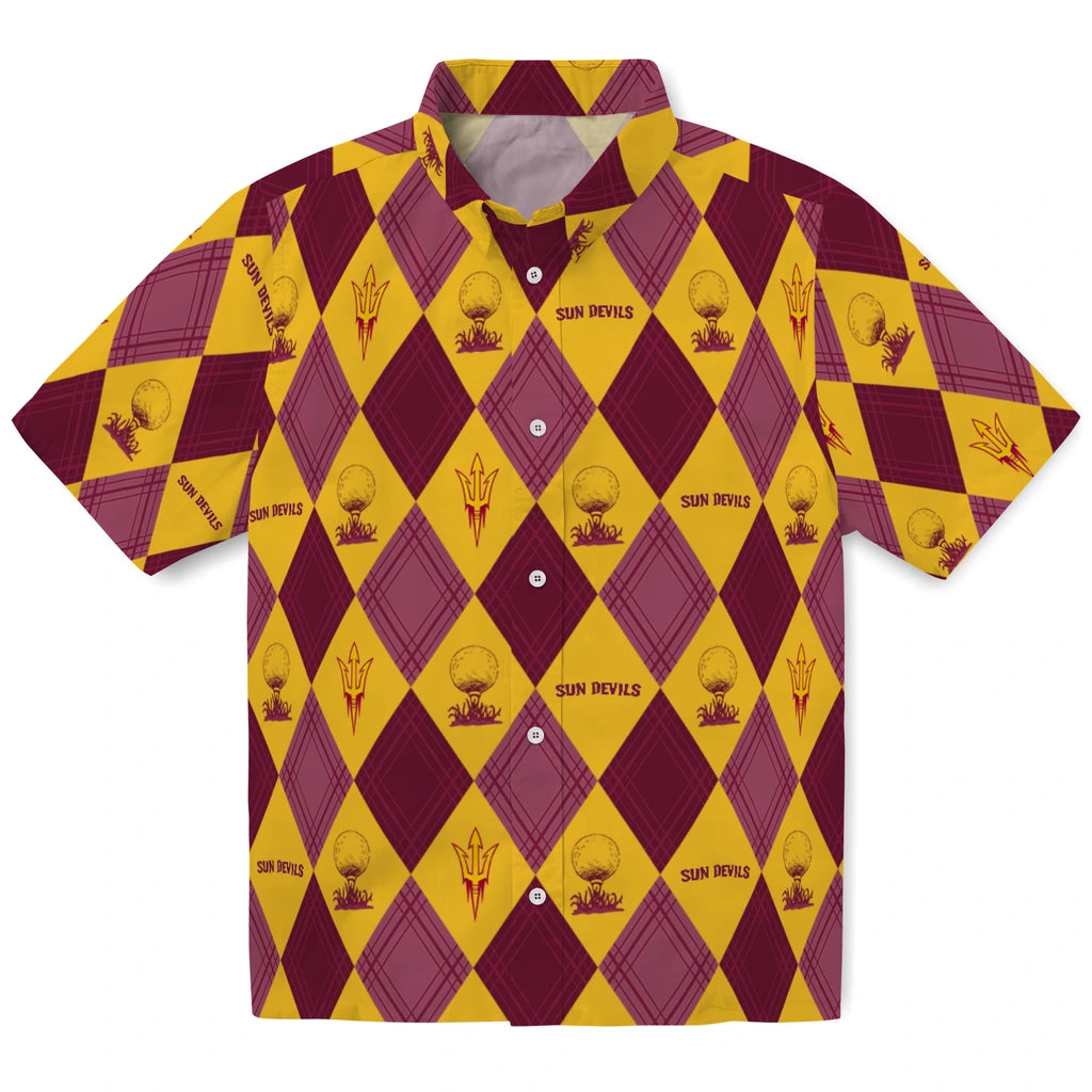 Arizona State Sun Devils Hawaiian Shirt - Golfing Plaid | Moonbestprint