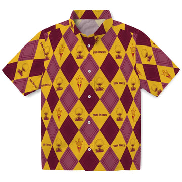Arizona State Sun Devils Hawaiian Shirt - Golfing Plaid | Moonbestprint