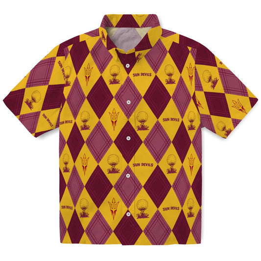 Arizona State Sun Devils Hawaiian Shirt - Golfing Plaid | Moonbestprint