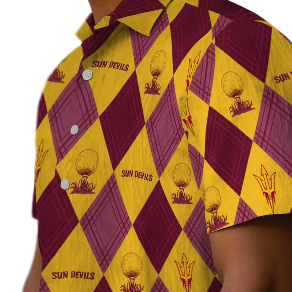 Arizona State Sun Devils Hawaiian Shirt - Golfing Plaid | Moonbestprint
