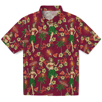 Arizona State Sun Devils Hawaiian Shirt - Hawaiian Girls Design | Moonbestprint