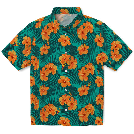 Arizona State Sun Devils Hawaiian Shirt - Hibiscus and Palm Leaves | Moonbestprint