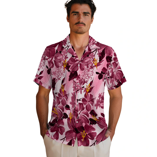 Arizona State Sun Devils Hawaiian Shirt - Hibiscus Arrangement | Moonbestprint