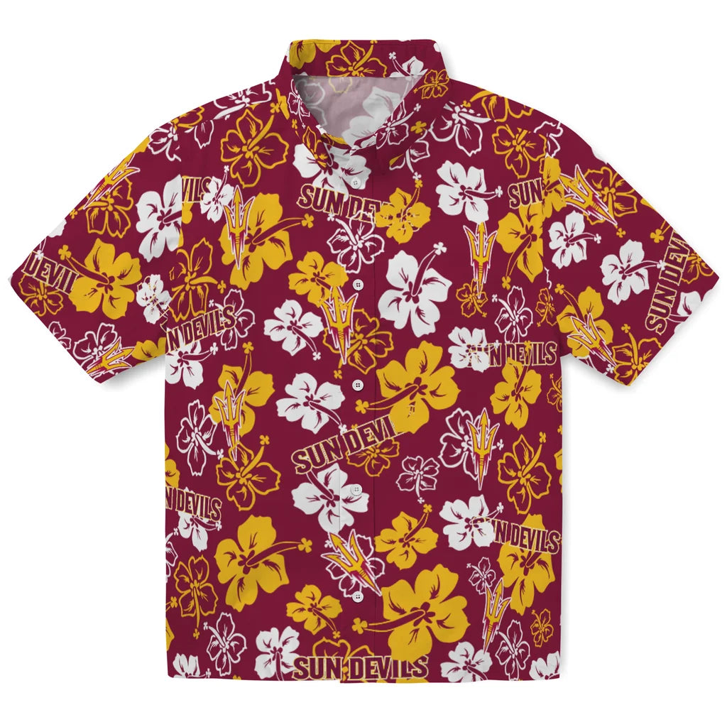 Arizona State Sun Devils Hibiscus Bloom Hawaiian Shirt – Moonbestprint