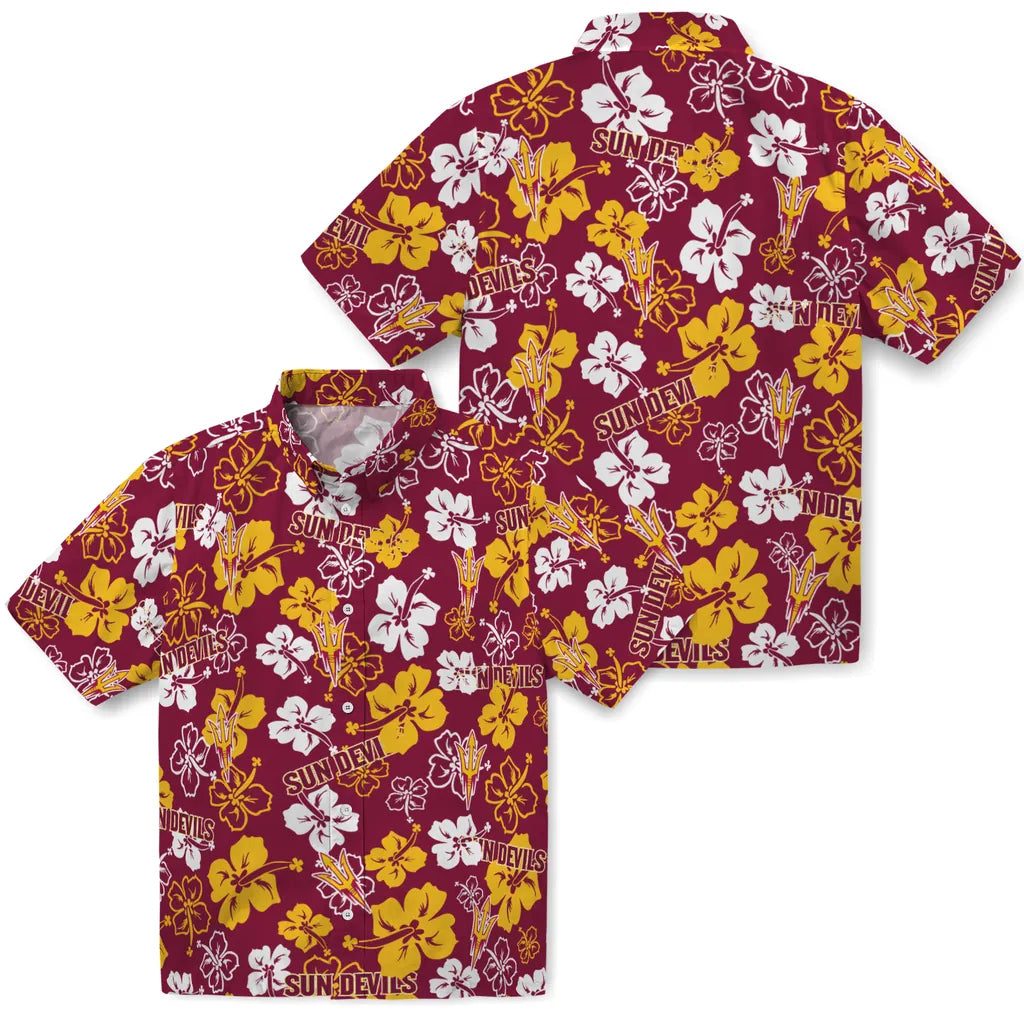 Arizona State Sun Devils Hibiscus Bloom Hawaiian Shirt – Moonbestprint