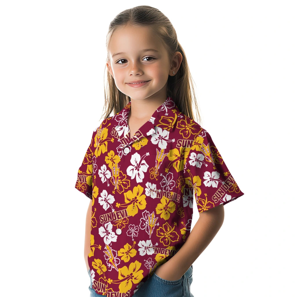 Arizona State Sun Devils Hibiscus Bloom Hawaiian Shirt – Moonbestprint