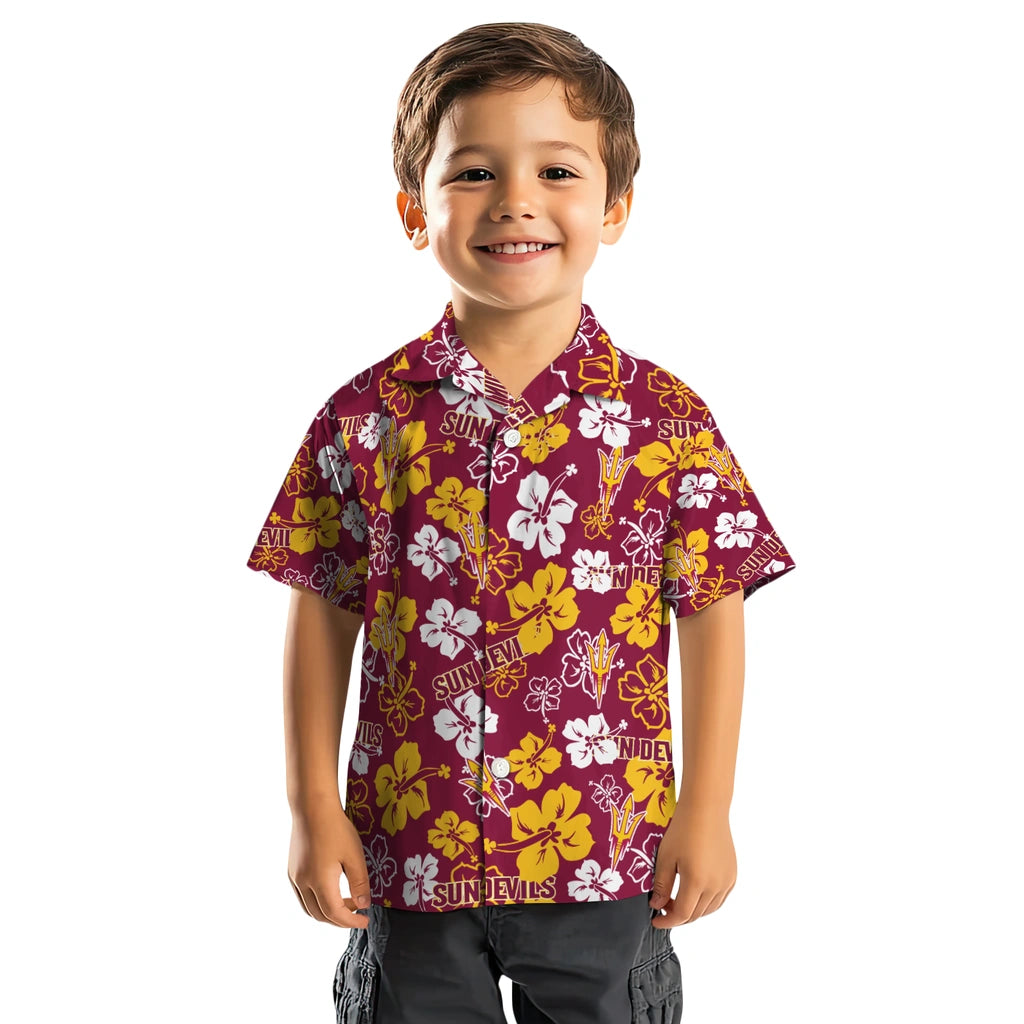 Arizona State Sun Devils Hibiscus Bloom Hawaiian Shirt – Moonbestprint