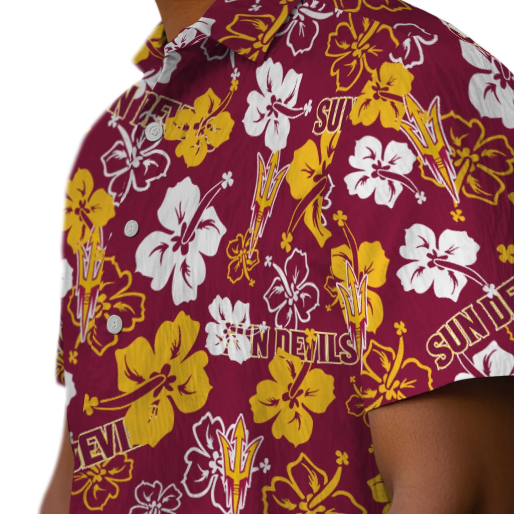 Arizona State Sun Devils Hibiscus Bloom Hawaiian Shirt – Moonbestprint