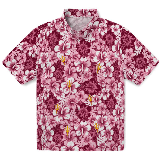 Arizona State Sun Devils Hawaiian Shirt - Hibiscus Blooms | Moonbestprint
