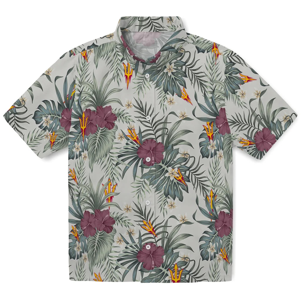 Arizona State Sun Devils Hawaiian Shirt - Hibiscus Designs | Moonbestprint