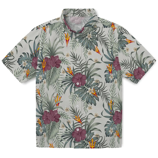 Arizona State Sun Devils Hawaiian Shirt - Hibiscus Designs | Moonbestprint