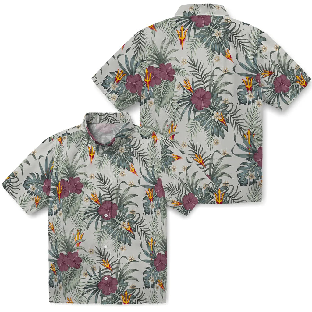 Arizona State Sun Devils Hawaiian Shirt - Hibiscus Designs | Moonbestprint