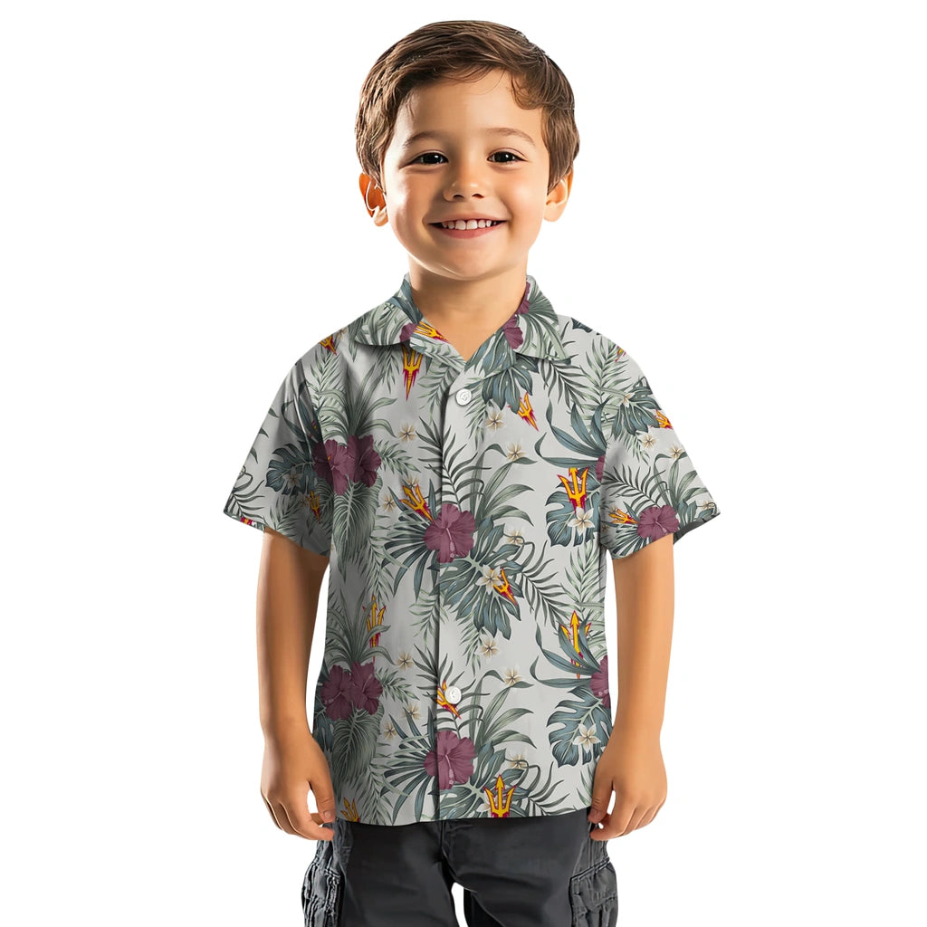 Arizona State Sun Devils Hawaiian Shirt - Hibiscus Designs | Moonbestprint