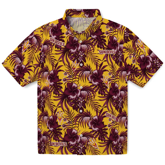 Arizona State Sun Devils Hawaiian Shirt - Hibiscus Exotic | Moonbestprint