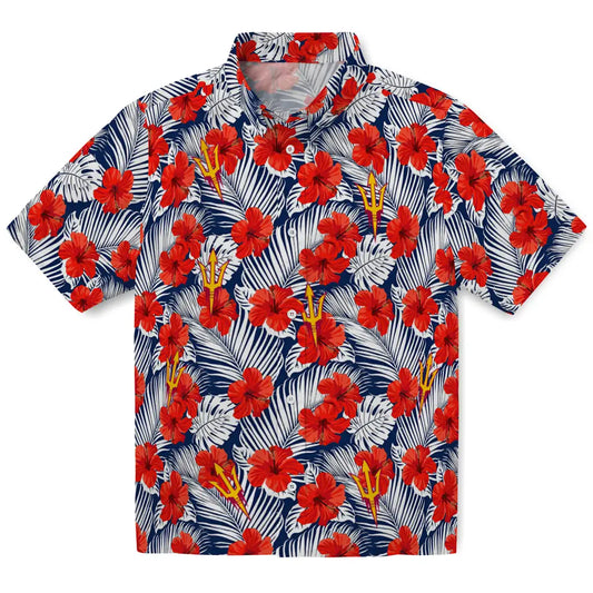Arizona State Sun Devils Hawaiian Shirt - Hibiscus Fiesta | Moonbestprint