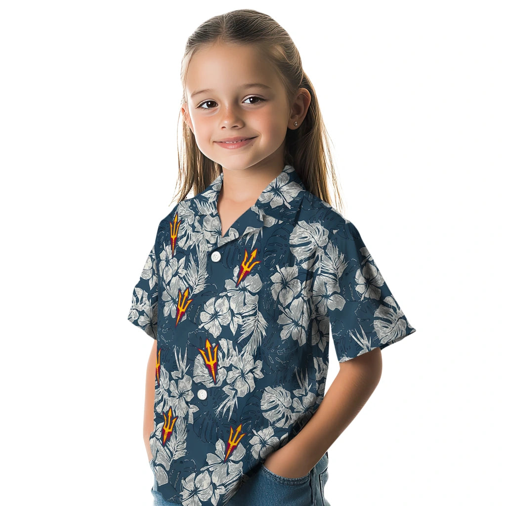 Arizona State Sun Devils Hawaiian Shirt - Hibiscus Flowers | Moonbestprint