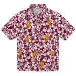 Arizona State Sun Devils Hawaiian Shirt - Hibiscus Motif | Moonbestprint