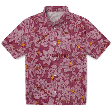 Arizona State Sun Devils Hawaiian Shirt - Hibiscus Oasis | Moonbestprint
