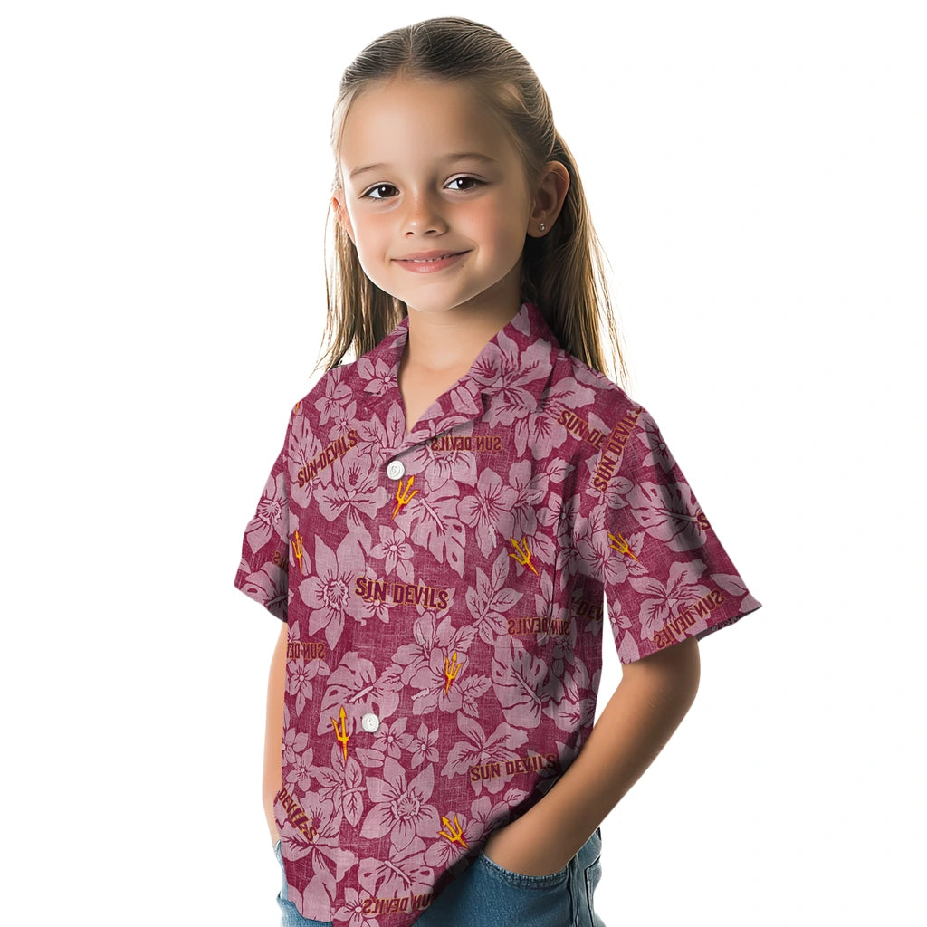 Arizona State Sun Devils Hawaiian Shirt - Hibiscus Oasis | Moonbestprint