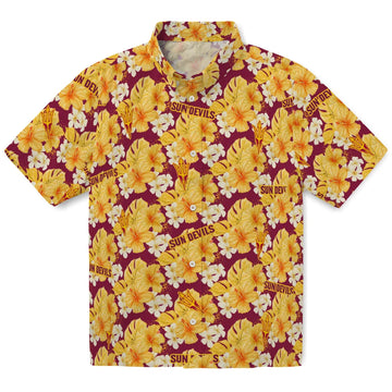 Arizona State Sun Devils Hawaiian Shirt - Hibiscus Tropics | Moonbestprint