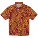 Arizona State Sun Devils Hawaiian Shirt - Leaf Outline | Moonbestprint
