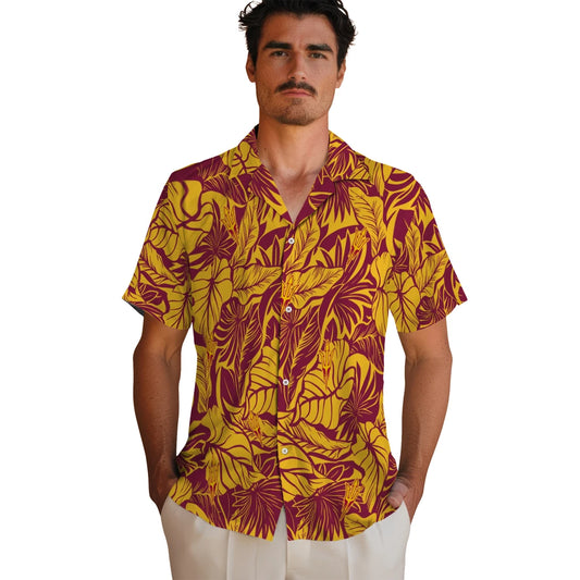 Arizona State Sun Devils Hawaiian Shirt - Monstera Layer | Moonbestprint