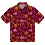 Arizona State Sun Devils Hawaiian Shirt - Palm And Clouds | Moonbestprint