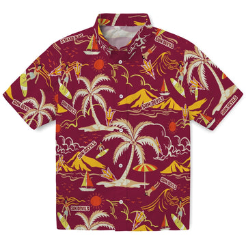 Arizona State Sun Devils Hawaiian Shirt - Palm Tree Island | Moonbestprint