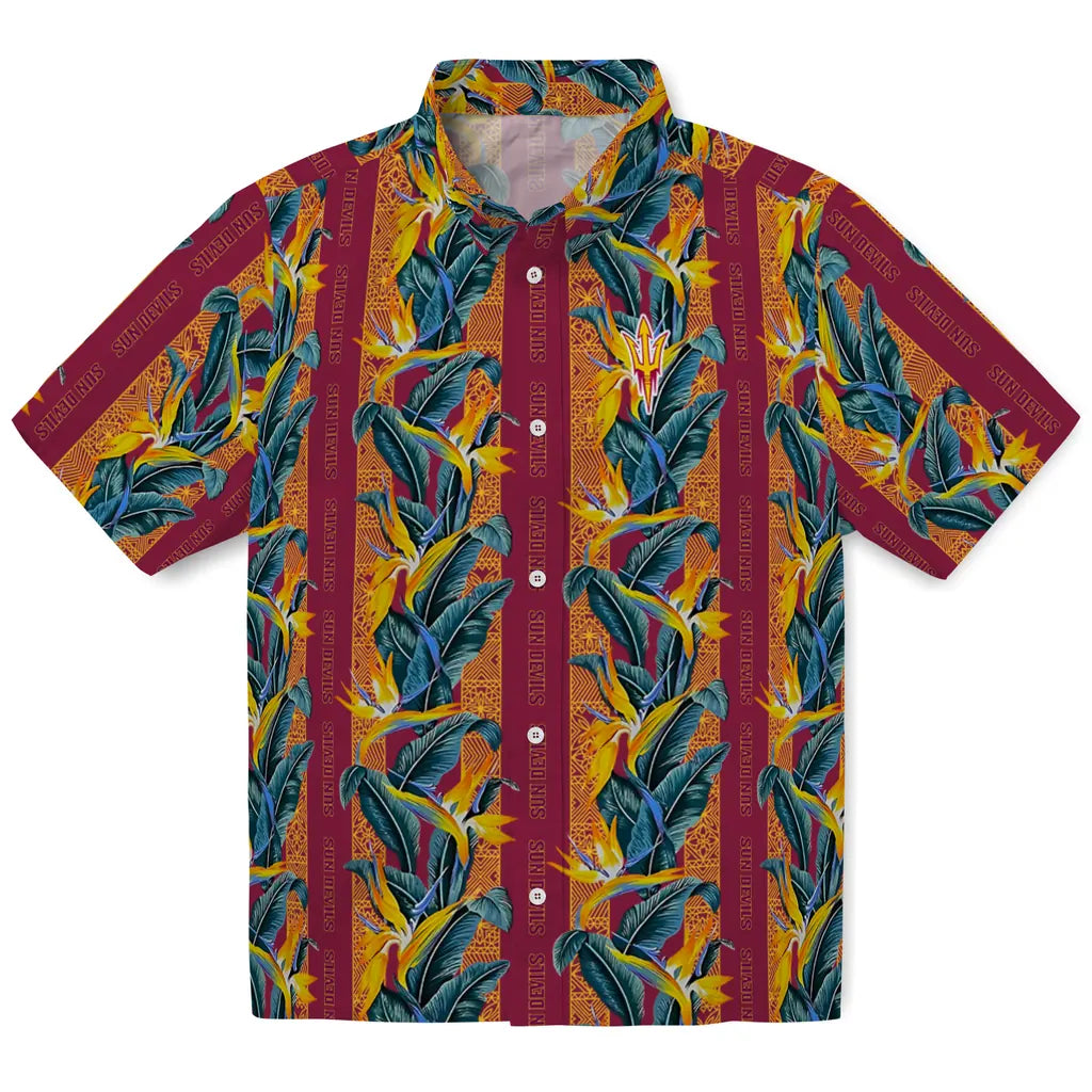 Arizona State Sun Devils Hawaiian Shirt - Paradise Vines | Moonbestprint