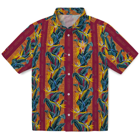 Arizona State Sun Devils Hawaiian Shirt - Paradise Vines | Moonbestprint