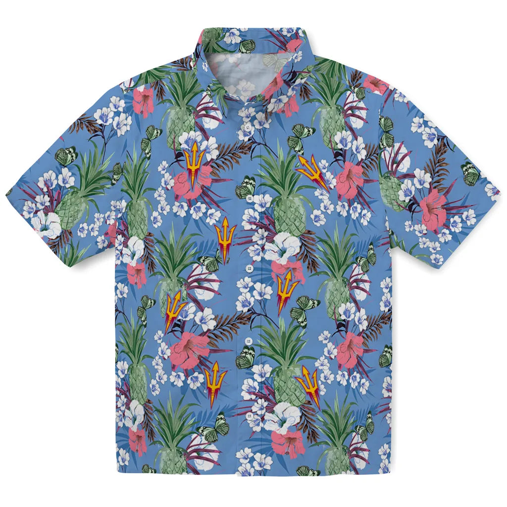 Arizona State Sun Devils Hawaiian Shirt - Pineapple Bouquet | Moonbestprint