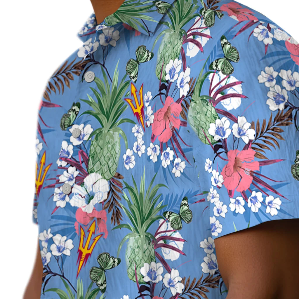 Arizona State Sun Devils Hawaiian Shirt - Pineapple Bouquet | Moonbestprint