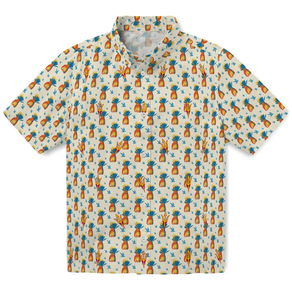 Arizona State Sun Devils Hawaiian Shirt - Pineapple Delight | Moonbestprint