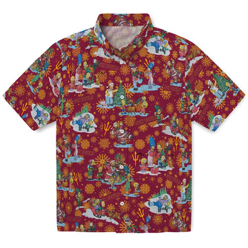 Arizona State Sun Devils Hawaiian Shirt - Simpsons Christmas | Moonbestprint