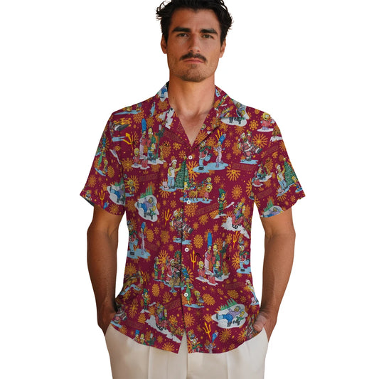 Arizona State Sun Devils Hawaiian Shirt - Simpsons Christmas | Moonbestprint