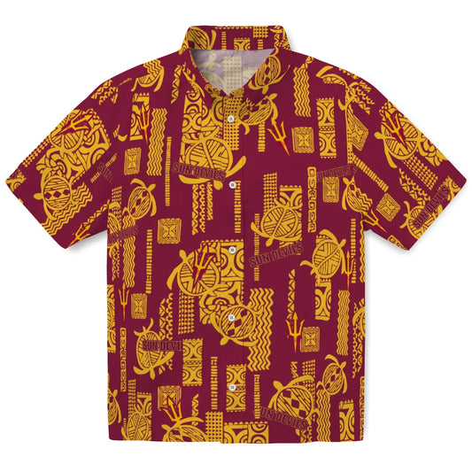 Arizona State Sun Devils Hawaiian Shirt - Turtle Lines | Moonbestprint