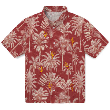 Arizona State Sun Devils Hawaiian Shirt - Vintage Palm Tree | Moonbestprint