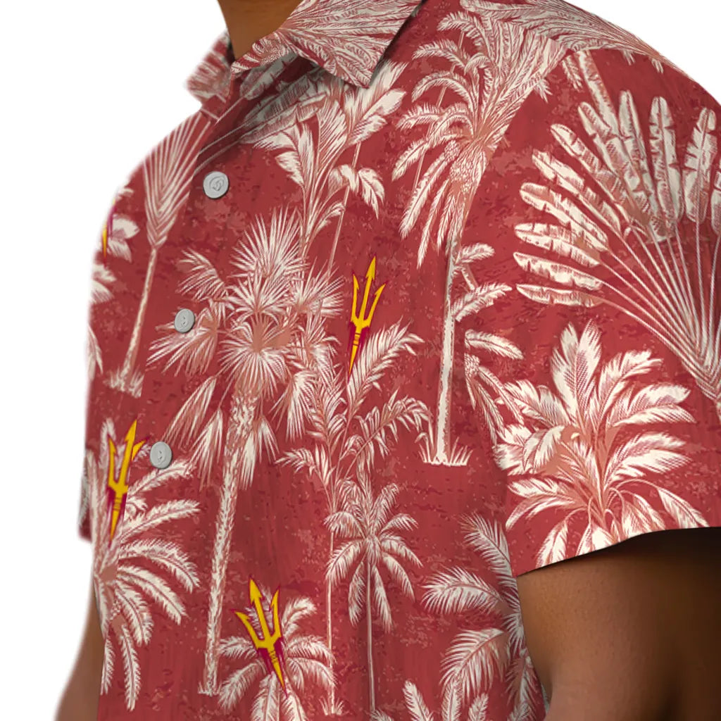 Arizona State Sun Devils Hawaiian Shirt - Vintage Palm Tree | Moonbestprint