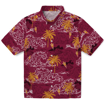 Arizona State Sun Devils Hawaiian Shirt - Wave Palm | Moonbestprint
