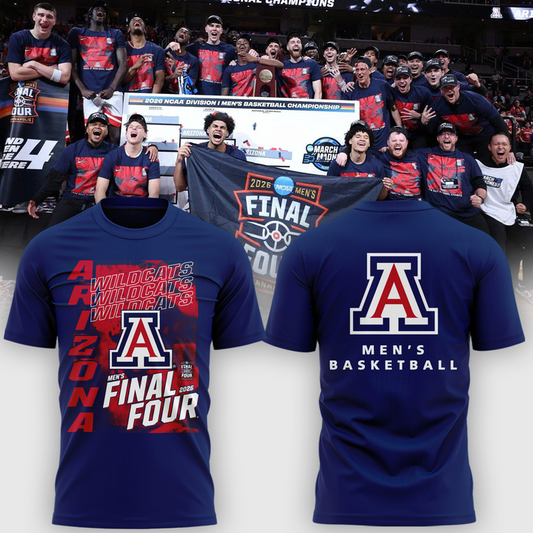Arizona Wildcats 2026 NCAA Men's Basketball Tournament March Madness Final Four T-Shirt | AC70 Moonbestprint
