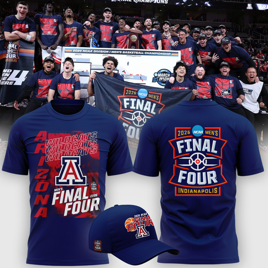 Arizona Wildcats 2026 NCAA Men's Basketball Tournament March Madness Final Four T-Shirt | LN39 Moonbestprint