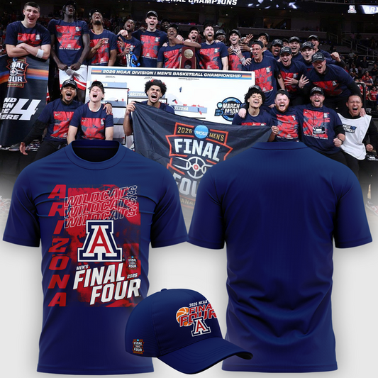 Arizona Wildcats 2026 NCAA Men's Basketball Tournament March Madness Final Four T-Shirt | QN98 Moonbestprint