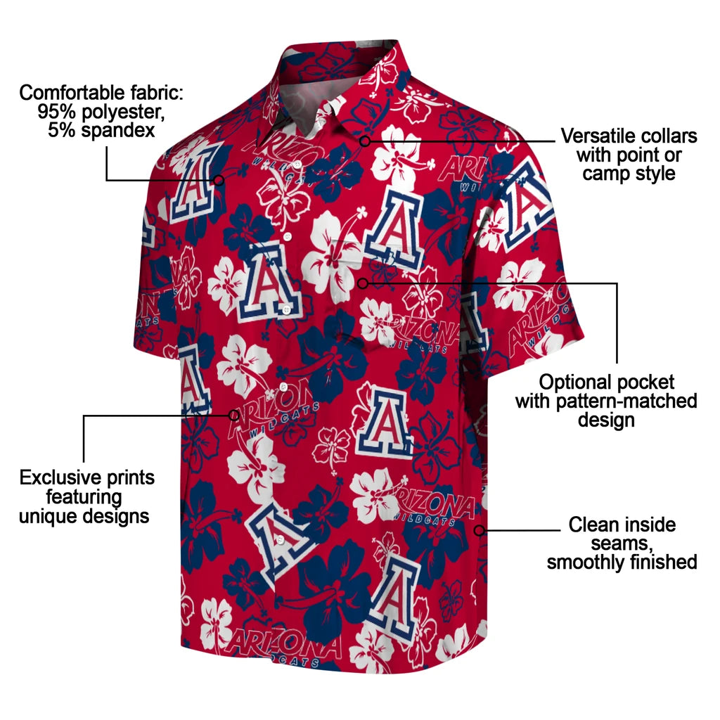 Arizona Wildcats Hibiscus Bloom Hawaiian Shirt – Moonbestprint