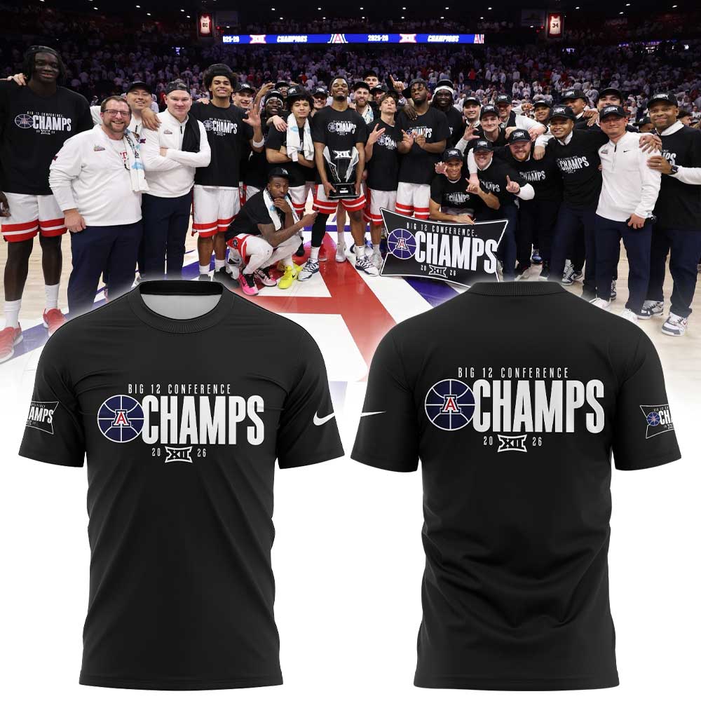Arizona Wildcats Men's Basketball 2026 Big 12 Conference Regular Season Champions Shirt | UT36 Moonbestprint