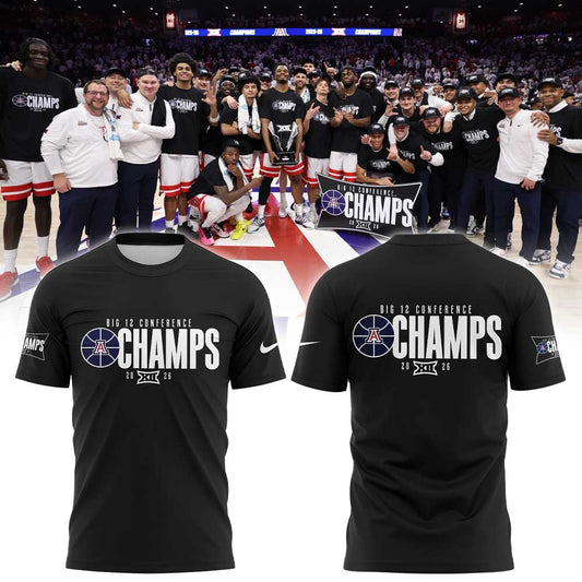 Arizona Wildcats Men's Basketball 2026 Big 12 Conference Regular Season Champions Shirt | UT36 Moonbestprint