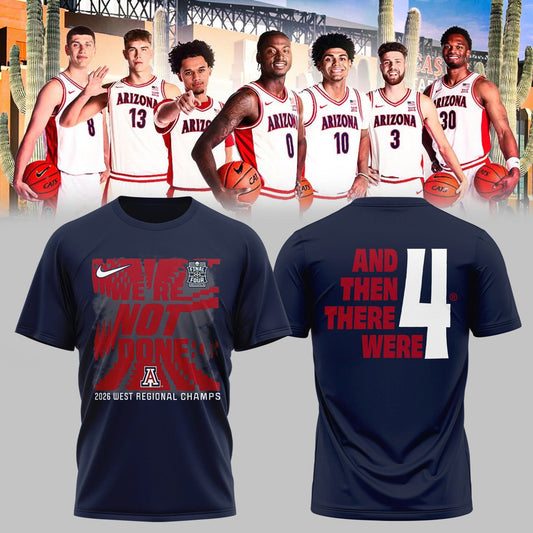 Arizona Wildcats West Region Champions 2026 T-Shirt - NCAA March Madness Basketball Tee | KG28 Moonbestprint