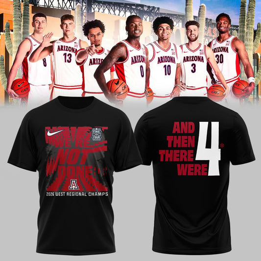 Arizona Wildcats West Region Champions 2026 T-Shirt - NCAA March Madness Basketball Tee | WK77 Moonbestprint