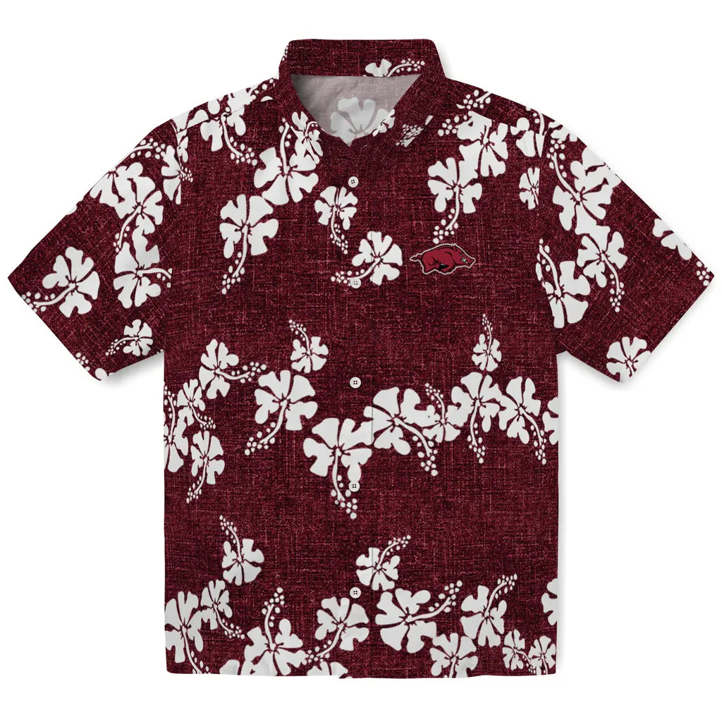 Arkansas Razorbacks Hawaiian Shirt - 50th State Flower | Moonbestprint