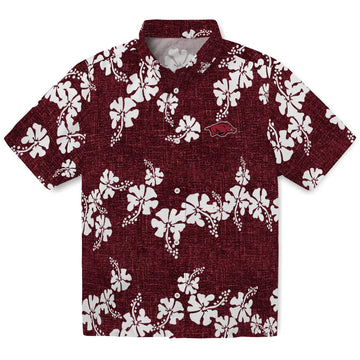 Arkansas Razorbacks Hawaiian Shirt - 50th State Flower | Moonbestprint