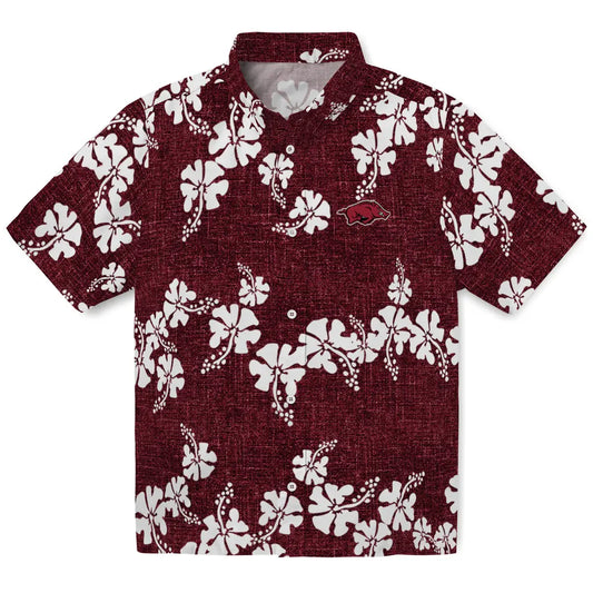 Arkansas Razorbacks Hawaiian Shirt - 50th State Flower | Moonbestprint